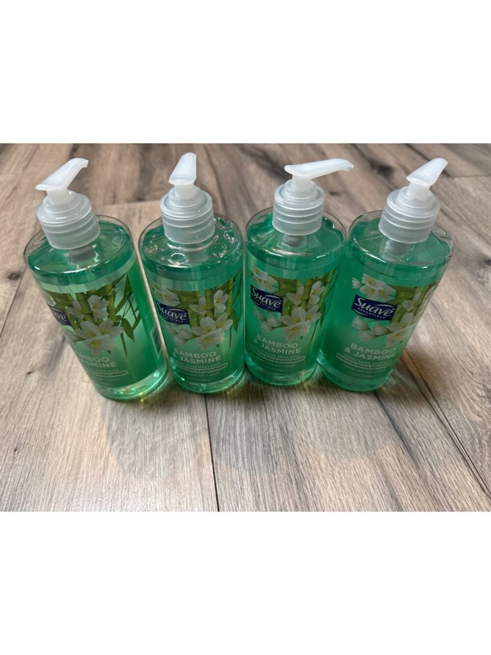 Suave Essentials Bamboo & Jasmine Hand Soap 13.5 Fl Oz Pack Of 4 With Essential